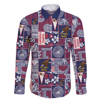 Manuia le Kerisimasi American Samoa Family Matching Long Sleeve Bodycon Dress and Hawaiian Shirt Pacific Patchwork Xmas Vibes - Polynesian Pride