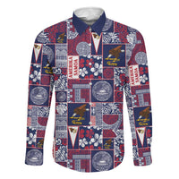 Manuia le Kerisimasi American Samoa Family Matching Long Sleeve Bodycon Dress and Hawaiian Shirt Pacific Patchwork Xmas Vibes - Polynesian Pride