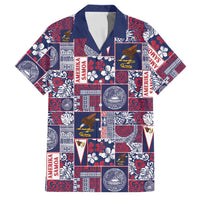 Manuia le Kerisimasi American Samoa Family Matching Off The Shoulder Long Sleeve Dress and Hawaiian Shirt Pacific Patchwork Xmas Vibes - Polynesian Pride