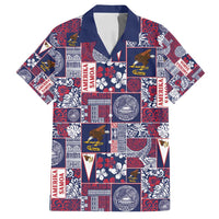 Manuia le Kerisimasi American Samoa Family Matching Off Shoulder Maxi Dress and Hawaiian Shirt Pacific Patchwork Xmas Vibes - Polynesian Pride