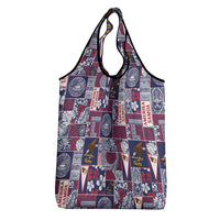 Manuia le Kerisimasi American Samoa Grocery Bag Pacific Patchwork Xmas Vibes - Polynesian Pride