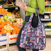 Manuia le Kerisimasi American Samoa Grocery Bag Pacific Patchwork Xmas Vibes - Polynesian Pride