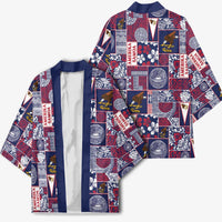 Manuia le Kerisimasi American Samoa Kimono Pacific Patchwork Xmas Vibes - Polynesian Pride