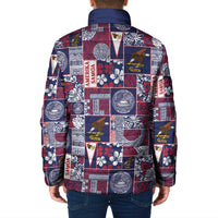 Manuia le Kerisimasi American Samoa Padded Jacket Pacific Patchwork Xmas Vibes - Polynesian Pride