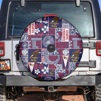 Manuia le Kerisimasi American Samoa Spare Tire Cover Pacific Patchwork Xmas Vibes - Polynesian Pride
