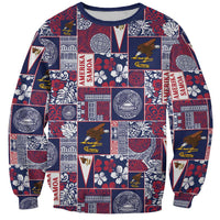 Manuia le Kerisimasi American Samoa Sweatshirt Pacific Patchwork Xmas Vibes - Polynesian Pride