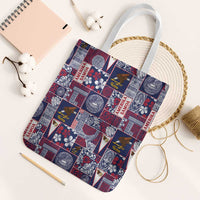 Manuia le Kerisimasi American Samoa Tote Bag Pacific Patchwork Xmas Vibes - Polynesian Pride