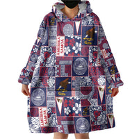 Manuia le Kerisimasi American Samoa Wearable Blanket Hoodie Pacific Patchwork Xmas Vibes - Polynesian Pride