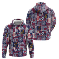 Manuia le Kerisimasi American Samoa Zip Hoodie Pacific Patchwork Xmas Vibes - Polynesian Pride