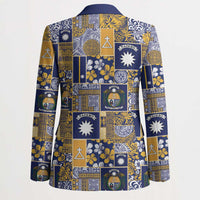 Ekamawir omo Nauru Blazer Pacific Patchwork Xmas Vibes - Polynesian Pride