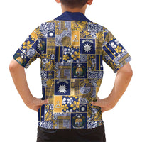 Ekamawir omo Nauru Family Matching Mermaid Dress and Hawaiian Shirt Pacific Patchwork Xmas Vibes - Polynesian Pride