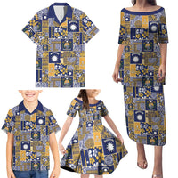 Ekamawir omo Nauru Family Matching Puletasi and Hawaiian Shirt Pacific Patchwork Xmas Vibes - Polynesian Pride