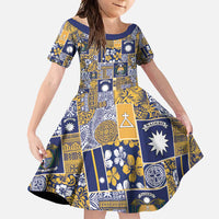 Ekamawir omo Nauru Family Matching Summer Maxi Dress and Hawaiian Shirt Pacific Patchwork Xmas Vibes - Polynesian Pride