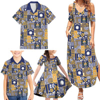 Ekamawir omo Nauru Family Matching Summer Maxi Dress and Hawaiian Shirt Pacific Patchwork Xmas Vibes - Polynesian Pride
