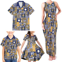 Ekamawir omo Nauru Family Matching Tank Maxi Dress and Hawaiian Shirt Pacific Patchwork Xmas Vibes - Polynesian Pride