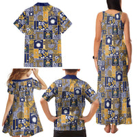 Ekamawir omo Nauru Family Matching Tank Maxi Dress and Hawaiian Shirt Pacific Patchwork Xmas Vibes - Polynesian Pride