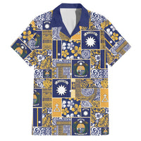 Ekamawir omo Nauru Family Matching Tank Maxi Dress and Hawaiian Shirt Pacific Patchwork Xmas Vibes - Polynesian Pride