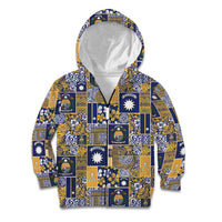 Ekamawir omo Nauru Kid Hoodie Pacific Patchwork Xmas Vibes - Polynesian Pride