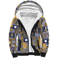 Ekamawir omo Nauru Sherpa Hoodie Pacific Patchwork Xmas Vibes - Polynesian Pride