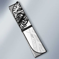 New Zealand Koru Fern Custom Auto Sun Shade Simple Taniko Motif - Polynesian Pride