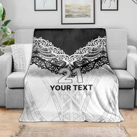 New Zealand Koru Fern Custom Blanket Simple Taniko Motif LT9 - Polynesian Pride
