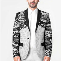 New Zealand Koru Fern Custom Blazer Simple Taniko Motif - Polynesian Pride