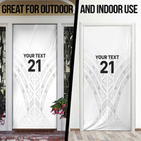 New Zealand Koru Fern Custom Door Cover Simple Taniko Motif - Polynesian Pride