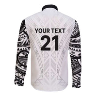 New Zealand Koru Fern Custom Long Sleeve Button Shirt Simple Taniko Motif