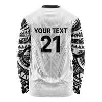 New Zealand Koru Fern Custom Long Sleeve Shirt Simple Taniko Motif