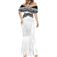 New Zealand Koru Fern Custom Mermaid Dress Simple Taniko Motif