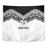 New Zealand Koru Fern Custom Tapestry Simple Taniko Motif