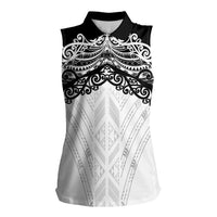 New Zealand Koru Fern Custom Women Sleeveless Polo Shirt Simple Taniko Motif