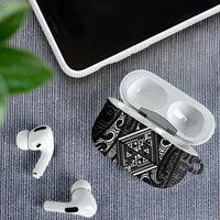 New Zealand Maori Taniko AirPods Case Black Kowhaiwhai Puhoro - Polynesian Pride