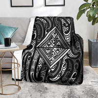 New Zealand Maori Taniko Blanket Black Kowhaiwhai Puhoro LT9 - Polynesian Pride