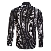 New Zealand Maori Taniko Family Matching Puletasi and Hawaiian Shirt Black Kowhaiwhai Puhoro LT9 - Polynesian Pride