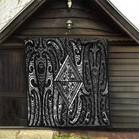 New Zealand Maori Taniko Quilt Black Kowhaiwhai Puhoro