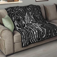 New Zealand Maori Taniko Quilt Black Kowhaiwhai Puhoro