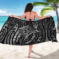 New Zealand Maori Taniko Sarong Black Kowhaiwhai Puhoro