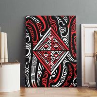 New Zealand Maori Taniko Canvas Wall Art Red Kowhaiwhai Puhoro