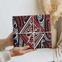 New Zealand Maori Taniko Wrapping Paper Red Kowhaiwhai Puhoro - Polynesian Pride