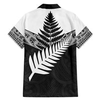 New Zealand Silver Fern Family Matching Summer Maxi Dress and Hawaiian Shirt Maori Koru Mixed Taniko Pattern