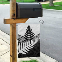 New Zealand Silver Fern Garden Flag Maori Koru Mixed Taniko Pattern LT9 - Polynesian Pride