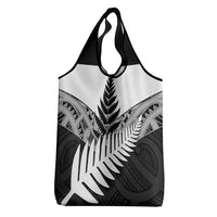 New Zealand Silver Fern Grocery Bag Maori Koru Mixed Taniko Pattern