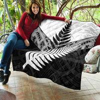 New Zealand Silver Fern Quilt Maori Koru Mixed Taniko Pattern