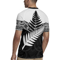 New Zealand Silver Fern Rugby Jersey Maori Koru Mixed Taniko Pattern