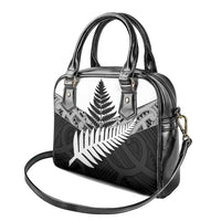 New Zealand Silver Fern Shoulder Handbag Maori Koru Mixed Taniko Pattern LT9 - Polynesian Pride