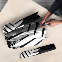 New Zealand Silver Fern Umbrella Maori Koru Mixed Taniko Pattern - Polynesian Pride