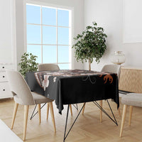 Samoa Siapo Tribal Pattern Tablecloth Brown Polynesian Plumeria Tapa Motif LT9 - Polynesian Pride