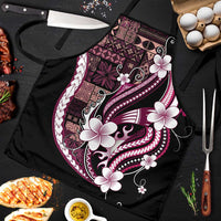 Samoa Siapo Tribal Pattern Apron Violet Polynesian Plumeria Tapa Motif