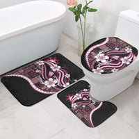 Samoa Siapo Tribal Pattern Bathroom Set Violet Polynesian Plumeria Tapa Motif LT9 - Polynesian Pride